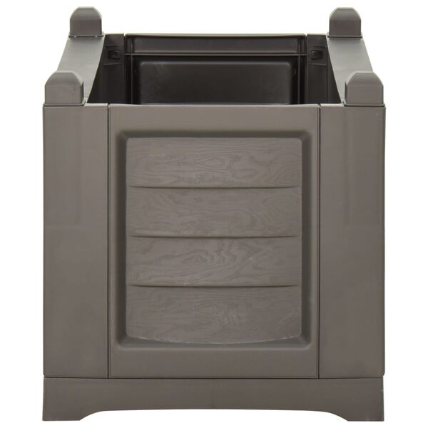 vidaXL Flower Box Grey 80x42.5x42 cm PP
