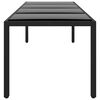 vidaXL Garden Table 250x100x75 cm Tempered Glass and Poly Rattan Black