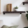 vidaXL Wall Shelf Dark Brown 60x20x6 cm Treated Solid Wood Oak