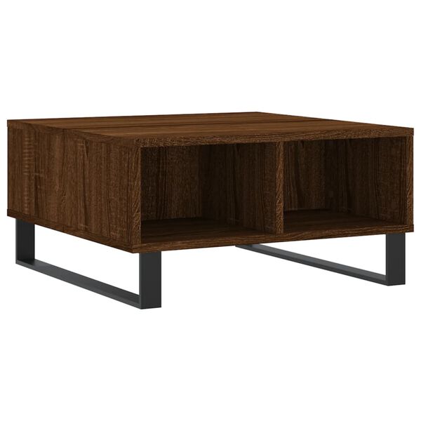 vidaXL Coffee Table Brown Oak 60x60x30 cm Engineered Wood
