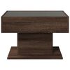 vidaXL Coffee Table with LED Brown Oak 70x50x45 cm Engineered Wood