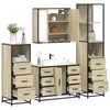 vidaXL 4&nbsp;Piece Bathroom Furniture Set&nbsp;Sonoma Oak Engineered Wood