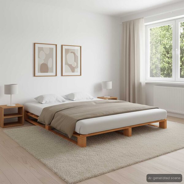 vidaXL Pallet Bed Frame without Mattress Brown 180x200cm Solid Wood