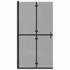 vidaXL Walk-in shower wall Black and dark transparent 100 x 190 cm