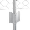 vidaXL Fence with Post Silver 0.4 x 10 m Steel