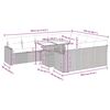 vidaXL 11 Piece Garden Sofa Set with Cushions Grey Poly Rattan Acacia