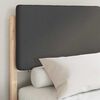vidaXL Bed Frame with Upholstered Headboard Dark Grey 150 x 200 cm
