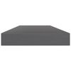vidaXL Bookshelf Boards 8 pcs High Gloss Grey 80x10x1.5 cm Engineered Wood