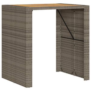 vidaXL Garden Bar Table with Acacia Wood Top Grey 105x80x110 cm