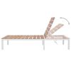 vidaXL Sun Loungers 2 pcs with Table Aluminium and WPC White and Brown