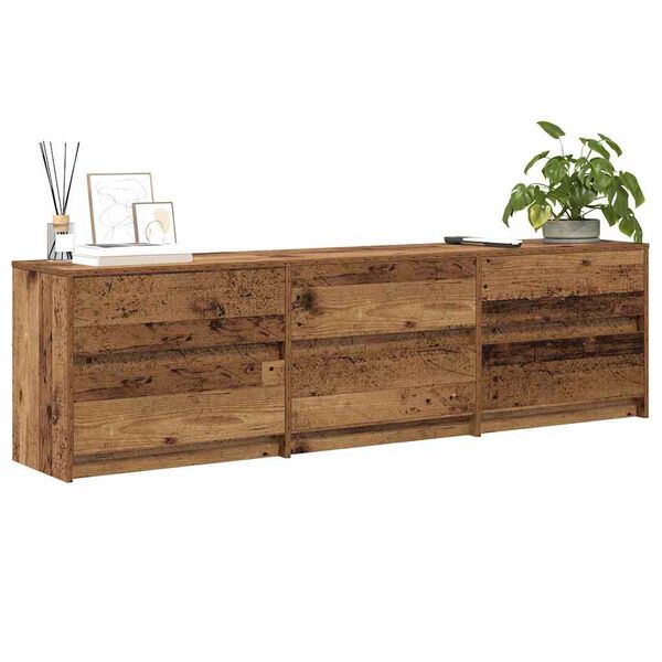 vidaXL TV Units 2 pcs Old Wood 180 x 34 x 50 cm Engineered Wood