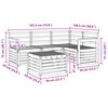 vidaXL Outdoor Sofa Set 5 pcs Natural Solid Acacia Wood