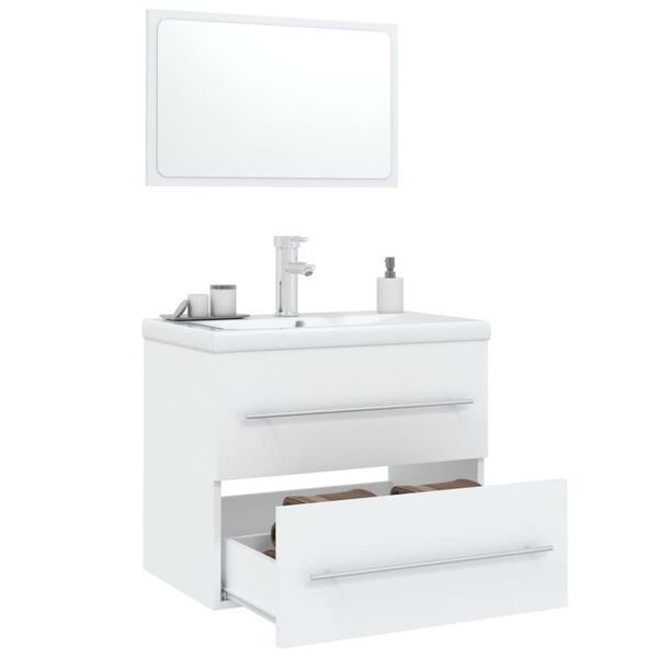 vidaXL 3 Piece Bathroom Furniture Set White