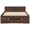 vidaXL Bed Frame with Drawer without Mattress Brown Oak 90x200 cm