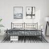 vidaXL Metal Bed Frame without Mattress with Footboard Black 193x203cm