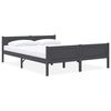 vidaXL Bed Frame without Mattress Solid Pinewood Grey 140x200 cm