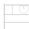 vidaXL Metal Bed Frame without Mattress with Headboard White 180x200cm