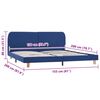 vidaXL Bed Frame without Mattress Blue Fabric 150x200 cm King Size