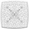 vidaXL Garden Table White 53x53x53 cm Cast Aluminium