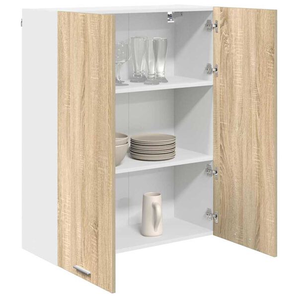vidaXL Hanging Cabinet Sonoma Oak 80 x 31 x 100 cm Engineered Wood