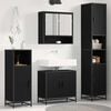 vidaXL Bathroom Furniture Set 3 pcs Black Oak Engineered Wood