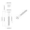 vidaXL Wood Screw 3273 pcs Silver 9.8 x 53 mm Steel