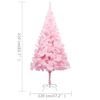 vidaXL Artificial Pre-lit Christmas Tree with Ball Set Pink 210 cm PVC