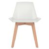 vidaXL Dining Chairs 4 pcs White Plastic