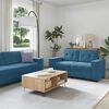 vidaXL Sofa 2 pcs Blue Fabric