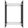 vidaXL Firewood Rack Black 40x35x60 cm Glass