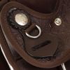 vidaXL Western Saddle. Headstall&Breast Collar Real Leather 17" Brown