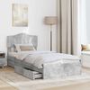 vidaXL Storage Bed Concrete Grey 70 x 190 cm Engineered Wood