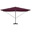 vidaXL Umbrella with LED Strip Lights Bordeaux Red 351 x 250 x 253 cm