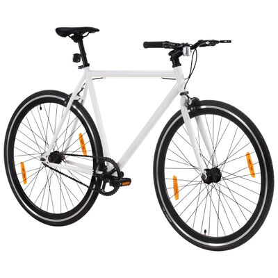 vidaXL Fixed Gear Bike White and Black 700c 51 cm