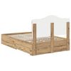 vidaXL Bed Frame with Drawer Artisan Oak 120 x 200 cm Engineered Wood