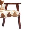 vidaXL Armchair White and Brown Real Goat Leather