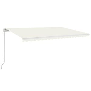 vidaXL Manual Retractable Awning 500x350 cm Cream