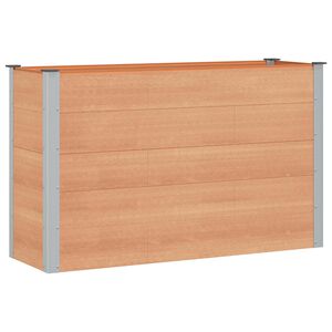 vidaXL Garden Raised Bed Brown 150 x 50 x 91 cm WPC and Aluminium