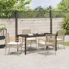 vidaXL Garden Dining Set 5 pcs Beige Poly Rattan