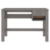 vidaXL Desk HAMAR Light Grey 110x40x75 cm Solid Wood Pine