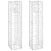vidaXL Gabion Basket Posts 2 pcs 40x40x180 cm Iron