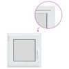 vidaXL Basement Window RISOR 60x60 cm Tilt&Turn DIN Left White