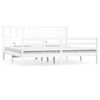 vidaXL Bed Frame without Mattress White 180x200 cm Super King Solid Wood