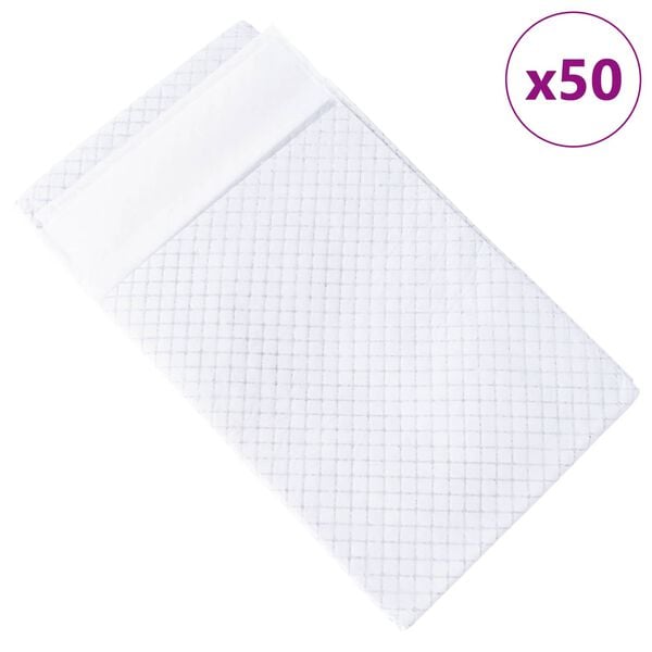 vidaXL Pet Training Pad Plain 50 pcs 120 x 80 cm