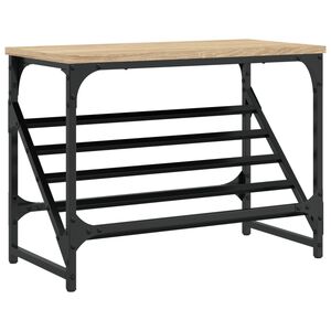 vidaXL Shoe Rack Sonoma Oak 60x30x45 cm Engineered Wood