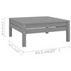 vidaXL 14 Piece Garden Lounge Set Solid Wood Pine Grey