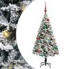 vidaXL Artificial Christmas Tree with 150 LEDs with Stand White 150 cm