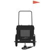 vidaXL Pet Bike Trailer Black Oxford Fabric and Iron
