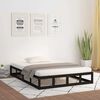 vidaXL Bed Frame without Mattress Black 140x190 cm Solid Wood