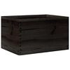 vidaXL Wooden Box with Handles Black 40x30x23 cm Solid Wood Pine